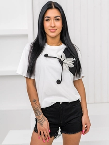 Dam T-shirt med tryck Vit Bolf 96T633