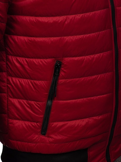 Herr Vadderad Lättviktsjacka Bomber Vinröd Bolf MY-02