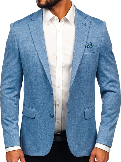 Herr Casual Kavaj Blå Bolf 24401