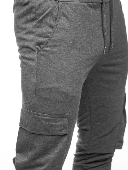 Herr Cargo-sweatpants Grafitgrå Bolf HW2357