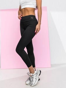 Dam Randiga Leggings Svart Bolf W7903