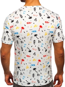 Herr T-shirt med tryck Vit Bolf 14924