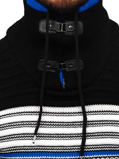 Herr Tjock Tröja med stå upp krage Svart-Blå Bolf 2026