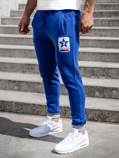 Herr Sweatpants Blå Bolf K10001