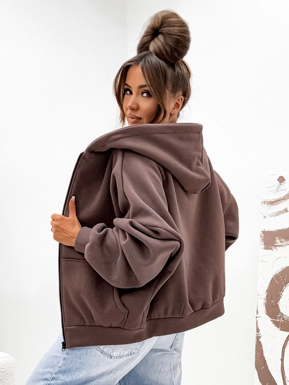 Dam Varm Fjärilshuvtröja Choklad Bolf 821112