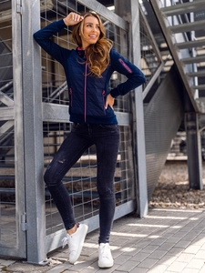 Dam Lättviktsjacka med huva Marinblå Bolf KSW4001A