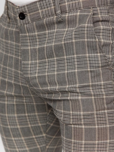 Herr Eleganta rutiga byxor Beige Bolf 184171