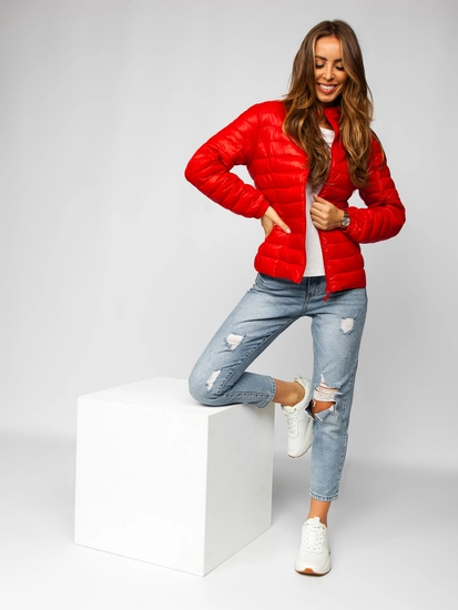 Dam Quiltad Lättviktsjacka Röd Bolf 5M706