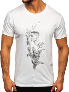 Herr T-shirt med tryck Vit Bolf Y70052