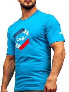 Herr Bomulls T-shirt Turkos Bolf 14741