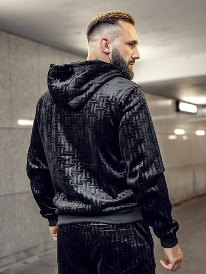 Herr Velour Träningsoverall Svart Bolf 3B113A