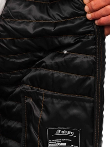 Herr Quiltad Väst Kamel Bolf 7103