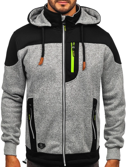 Herr Lättviktsjacka med huva Grå Bolf TC1262