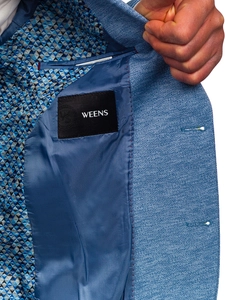 Herr Casual Kavaj Blå Bolf 24401