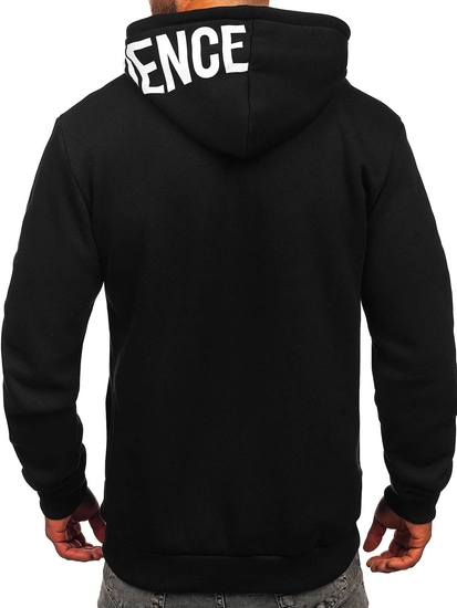 Herr Huvtröja med tryck Svart Bolf 147050