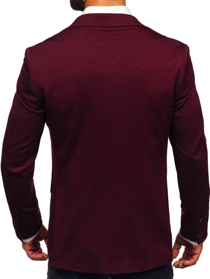 Herr Casual Kavaj Vinröd Bolf 24401