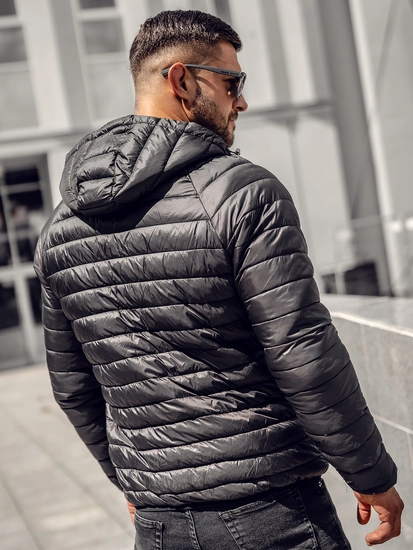 Herr Quiltad Lättviktsjacka Svart Bolf 58M13021A