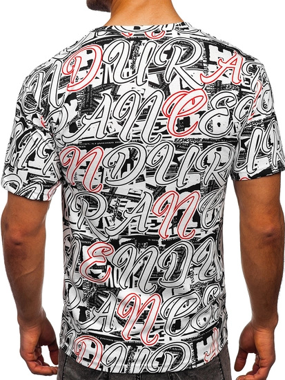 Herr T-shirt med tryck Vit Bolf 14906