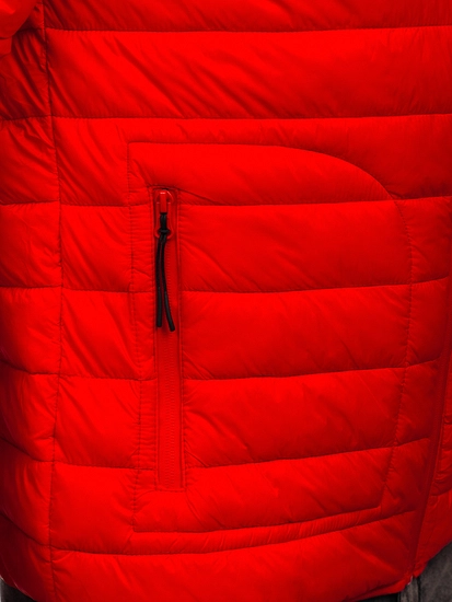 Herr Quiltad Lättviktsjacka Röd Bolf 13007