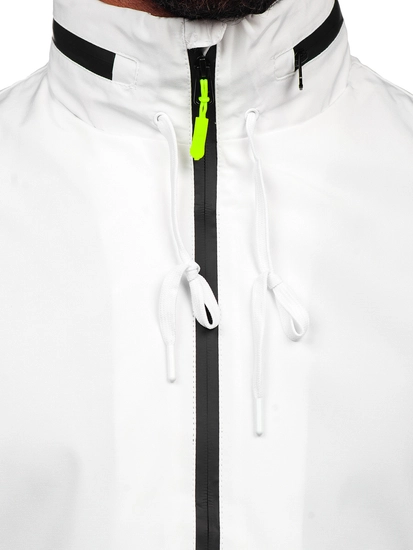 Herr Lättviktsjacka med dold huva Vit Bolf 5M3105
