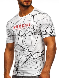 Herr T-shirt med tryck Vit Bolf SS10935