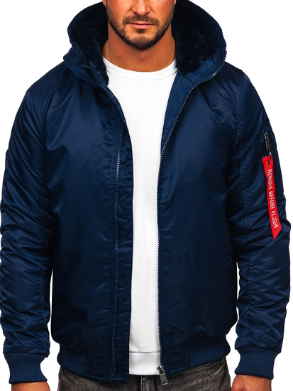 Herr Vinterjacka Marinblå Bolf 2120
