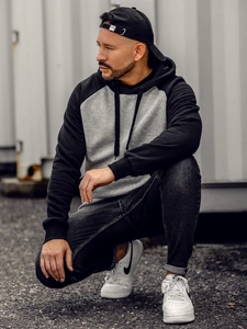 Herr Huvtröja Grå Bolf LM77002