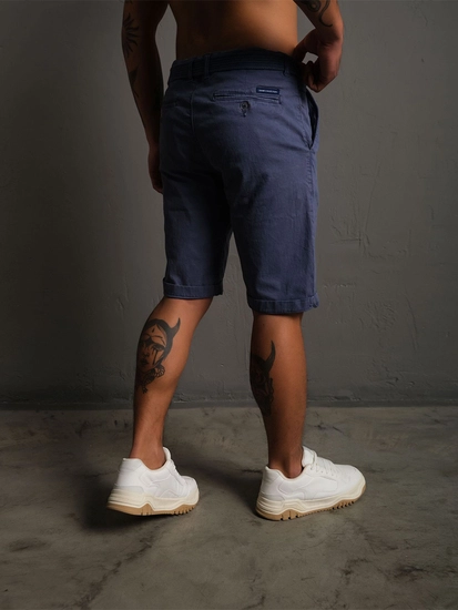 Herr Shorts med bälte Marinblå Bolf 0010