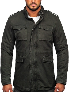 Herr Bomulls Vinterjacka Khaki Bolf 5599