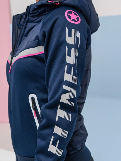 Dam Lättviktsjacka med huva Marinblå Bolf KSW4012