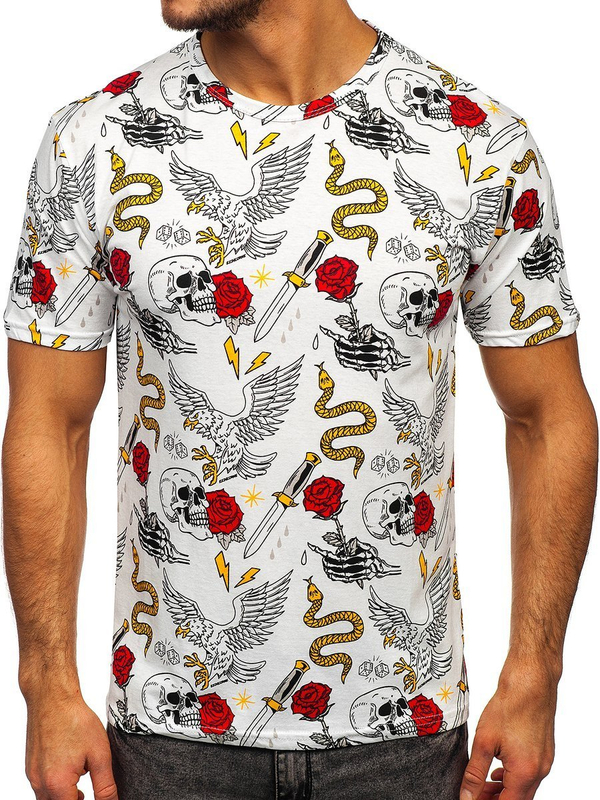 Herr T-shirt med tryck Vit Bolf 14900