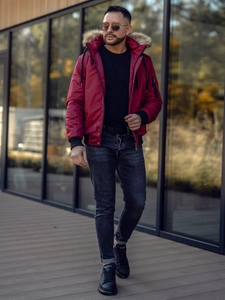 Herr Vinterjacka Vinröd Bolf 2129