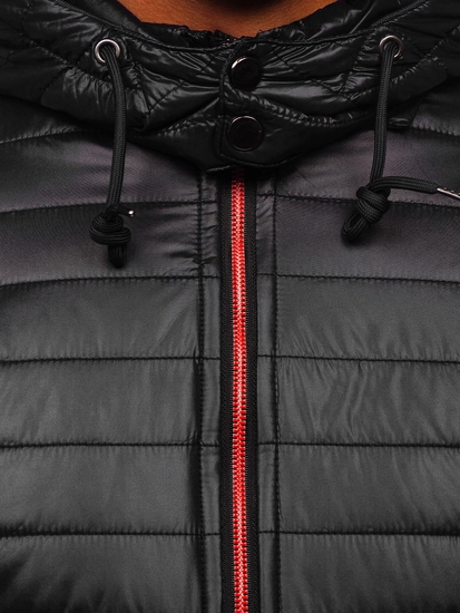 Herr Quiltad Lättviktsjacka Svart Bolf 6191