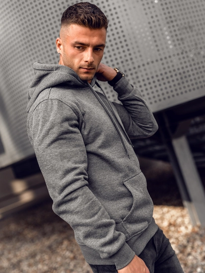 Herr Huvtröja och känguruficka Antracit Bolf MB001A