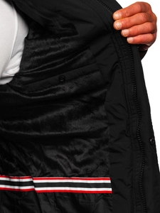 Herr Lång Quiltad Vinterjacka Kaki Bolf 6476