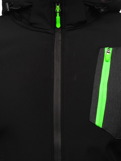 Herr Lättviktsjacka i Softshell Svart Bolf HM188