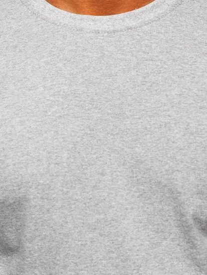 Herr Enfärgad Långärmad Top Grå Bolf 1209