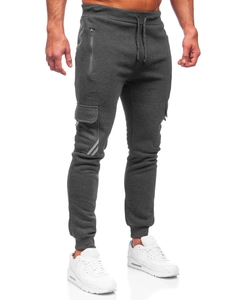Herr Varma Cargo-sweatpants Grafitgrå Bolf HW2207