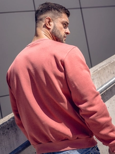 Herr Tjock Sweatshirt Laxfärgad Bolf 2001A