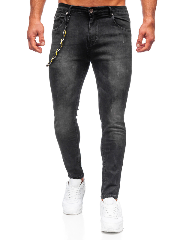 Herr Jeans Regular Fit Svart Bolf TF098