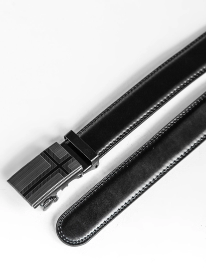 Herr Läderbälte Svart Bolf C009