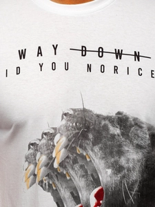 Herr Mönstrad T-shirt Vit Bolf 181519