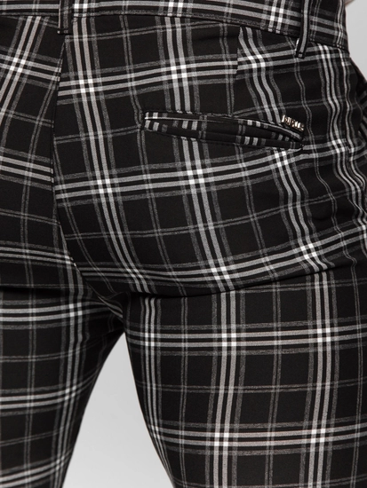 Herr Eleganta rutiga byxor Svart Bolf 184167