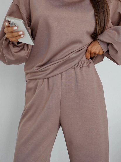 Dam 2-delad Träningsoverall med smörhuva Cappuccino Bolf 525