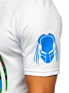 Herr Bomulls T-shirt med tryck Vit Bolf 192379-1