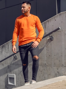 Herr Sweatshirt Orange Bolf 2001A