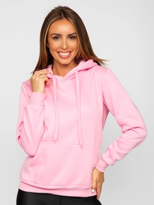 Dam Sweatshirt med känguruficka Rosa Bolf W02B