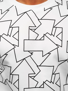 Herr Sweatshirt med tryck Vit Bolf 8B1111