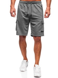 Herr Cargo-shorts Grafitgrå Bolf 8K1501