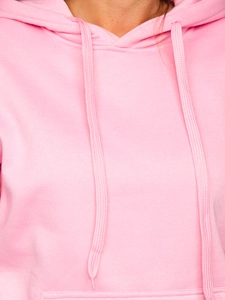 Dam Sweatshirt med känguruficka Rosa Bolf W02B